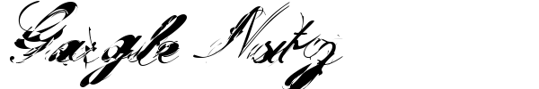 Gargle Nutz font preview